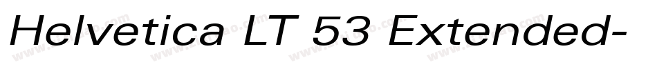 Helvetica LT 53 Extended字体转换